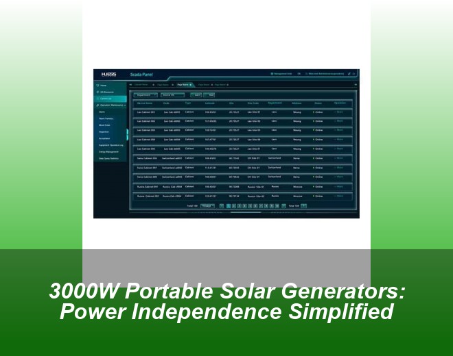 3000W Portable Solar Generators: Power Independence Simplified